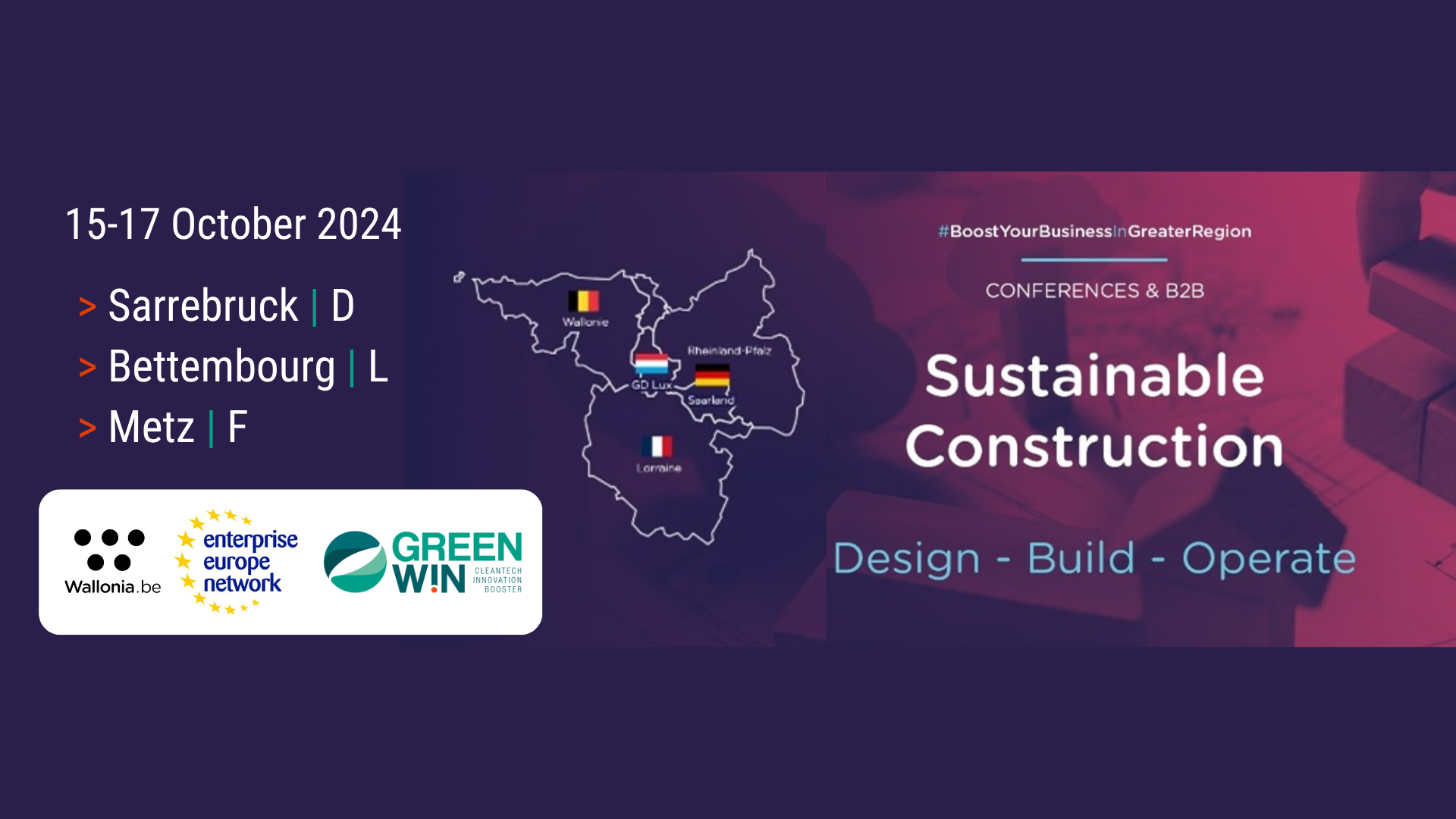 Participate in the Sustainable Construction Contact Days in the Greater Region from 15-17/10/24