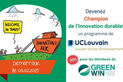 Devenez un Champion de l'Innovation durable, avec la formation de l'UCLouvain School of Management