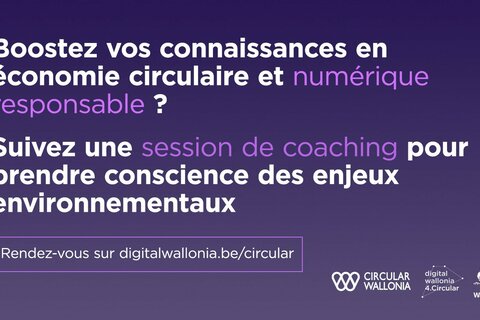 Convertissez votre entreprise à l'économie circulaire & au numérique responsable via Digital Wallonia